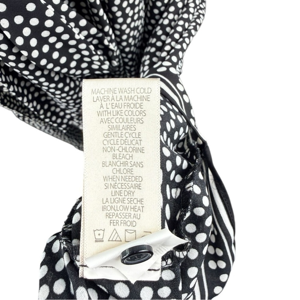 Max Studio Black and White Patterned Midi Dress - Picture 6 of 8